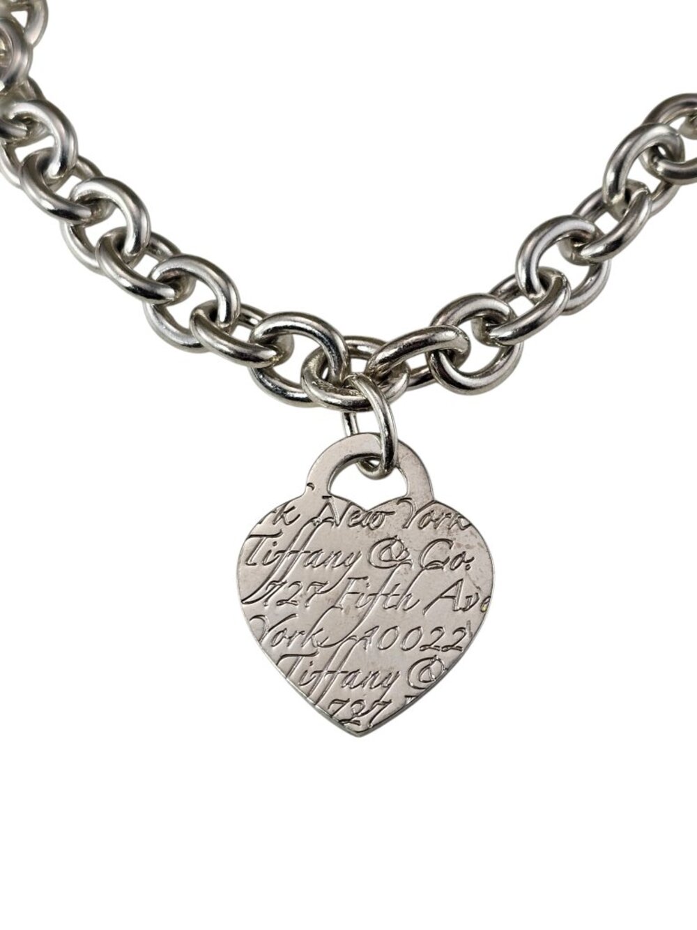 Tiffany & Co. Sterling Silver "Notes" Heart Tag Bracelet #25111 - Picture 2 of 7